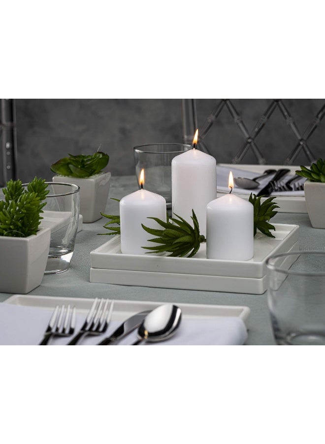 Bolsius White Pillar Candles - 2x3 Inches - 20 Pack Unscented - Premium European Quality - Dripless, Smokeless, and Clean Burning Household Candles - Perfect for Wedding, Party, Dinner, And Home Décor - Image 3